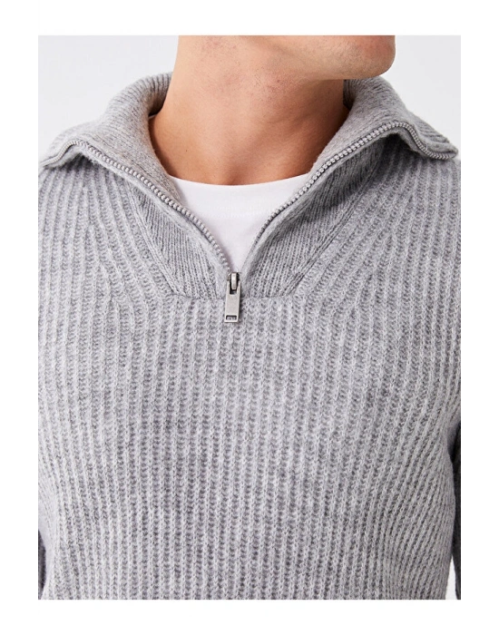 Şal Yaka Uzun Kollu Erkek Triko Kazak