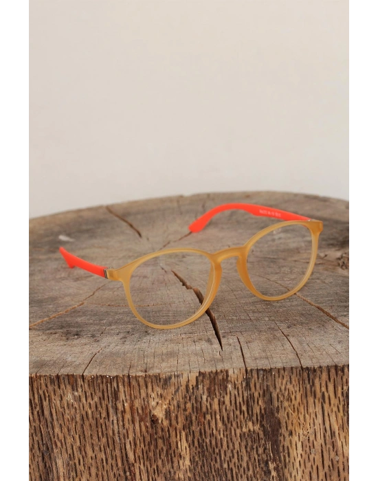 Sarı Renk Oval Turuncu Renk Bayan Gözlük