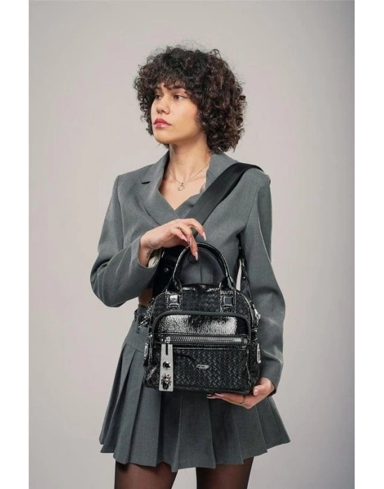 Şaty Siyah Cilt Ve Omuz Çantası