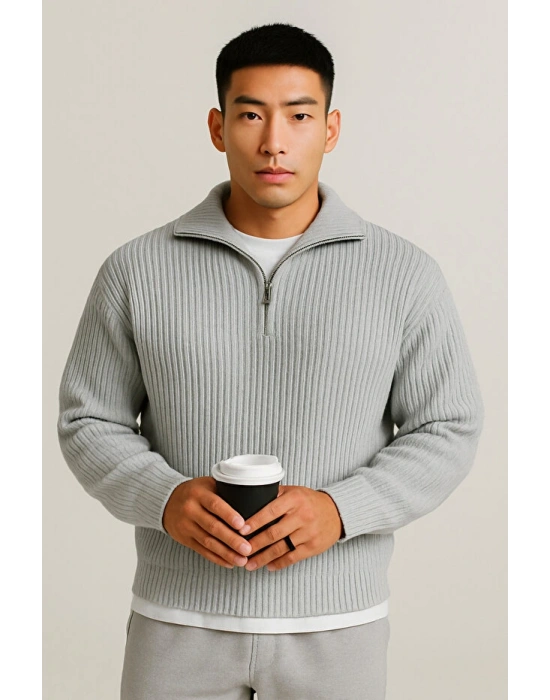 selanik örme erkek kalın kışlık kazak