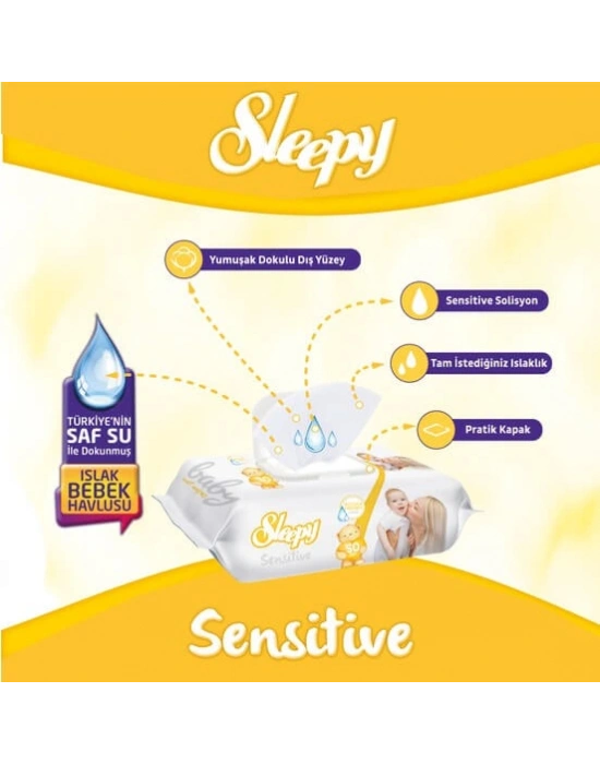 Sensitive Islak Havlu Mendil 90 Adet