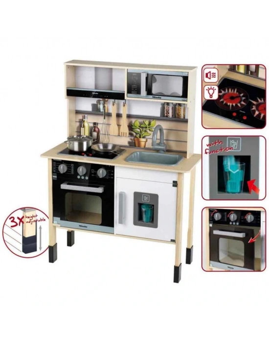 Sesli ve Işıklı Aksesuarlı Ahşap Mutfak Seti
