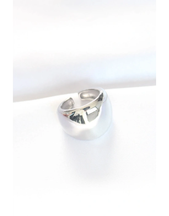 Silver Renk Ayarlanabilir Bombeli Ayna Yüzük