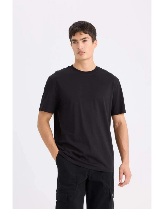 Siyah Erkek T-Shirt V7699AZ/BK81