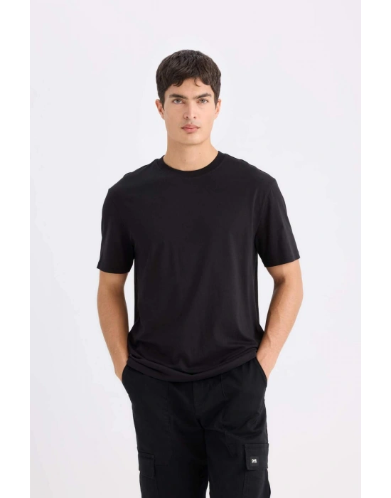 Siyah Erkek T-Shirt V7699AZ/BK81