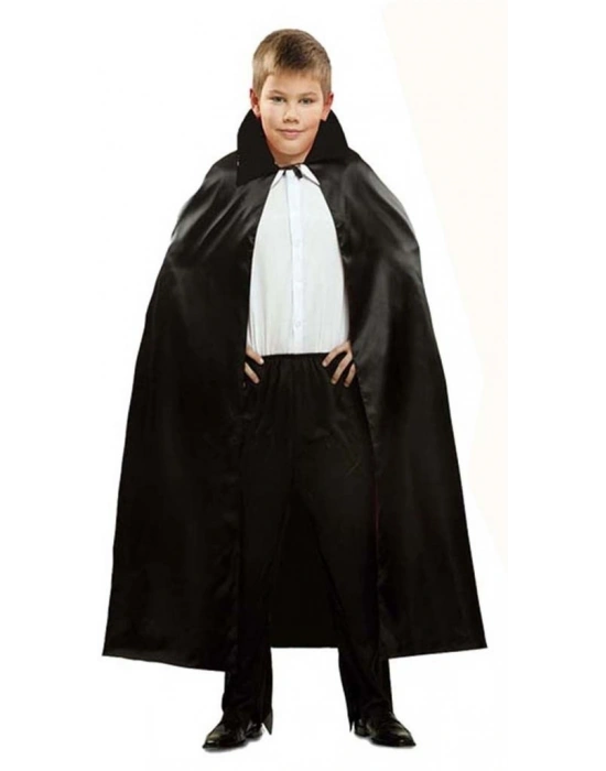 Siyah Renk Yakalı Halloween Pelerini 90 cm