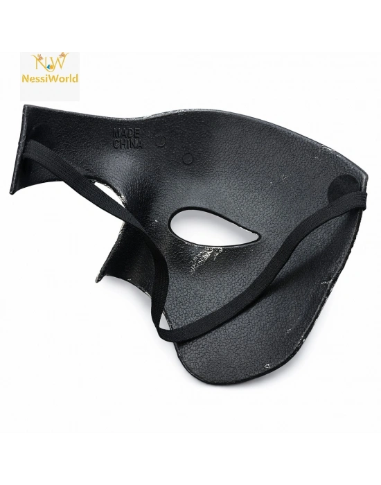 Siyah Yarım Erkek Maske – Phantom Parti & Balo Maskesi