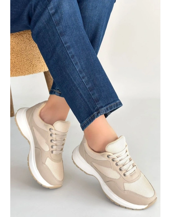 Slar Vizon Cilt Bağcıklı Spor Ayakkabı