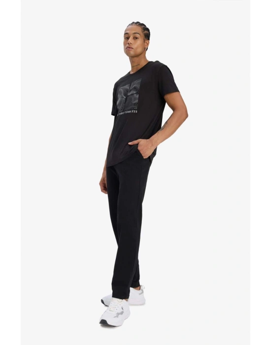 Slim Fit Dar Kesim Çift Cepli Standart Paça Esnek Multifonksiyonel Sporcu Jogger D7808AX25SP Siyah