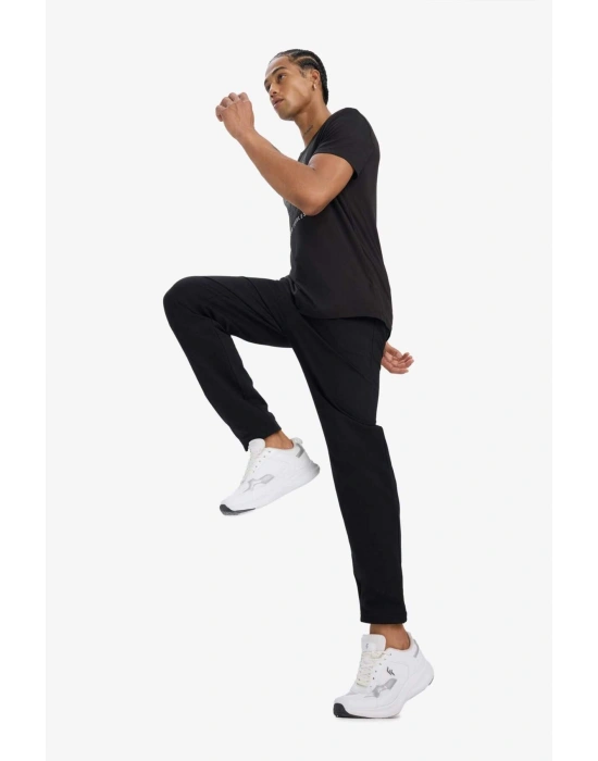 Slim Fit Dar Kesim Çift Cepli Standart Paça Esnek Multifonksiyonel Sporcu Jogger D7808AX25SP Siyah