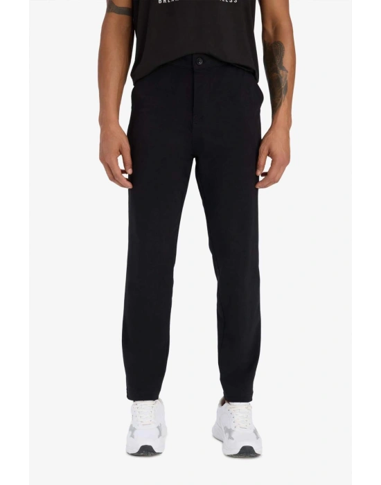Slim Fit Dar Kesim Çift Cepli Standart Paça Esnek Multifonksiyonel Sporcu Jogger D7808AX25SP Siyah