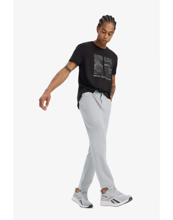 Slim Fit Dar Kesim Esnek Multifonksiyonel Çift Cepli Standart Paça Sporcu Jogger D7808AX25SP Gri