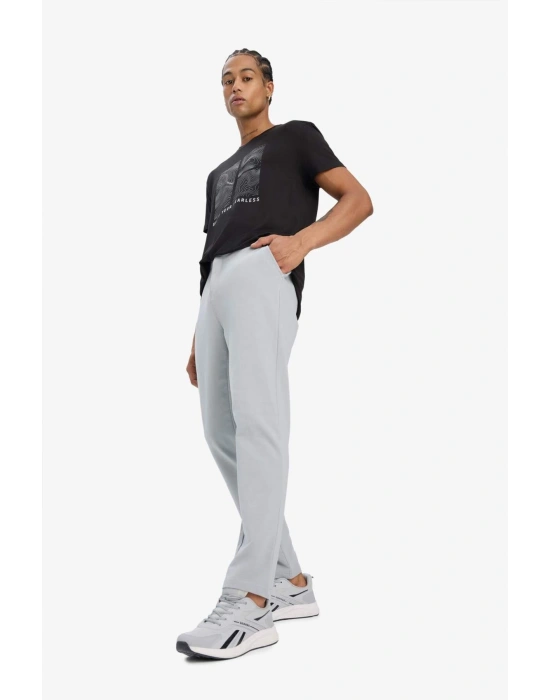 Slim Fit Dar Kesim Esnek Multifonksiyonel Çift Cepli Standart Paça Sporcu Jogger D7808AX25SP Gri