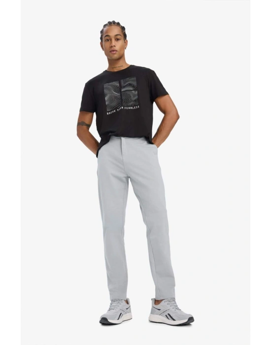 Slim Fit Dar Kesim Esnek Multifonksiyonel Çift Cepli Standart Paça Sporcu Jogger D7808AX25SP Gri