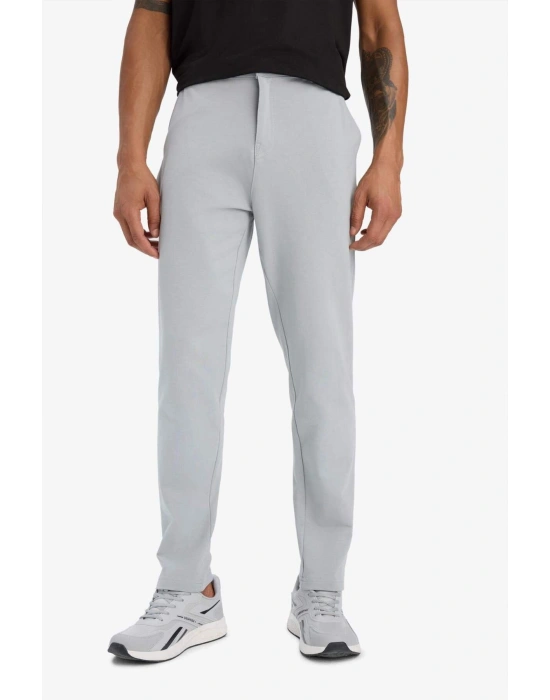 Slim Fit Dar Kesim Esnek Multifonksiyonel Çift Cepli Standart Paça Sporcu Jogger D7808AX25SP Gri