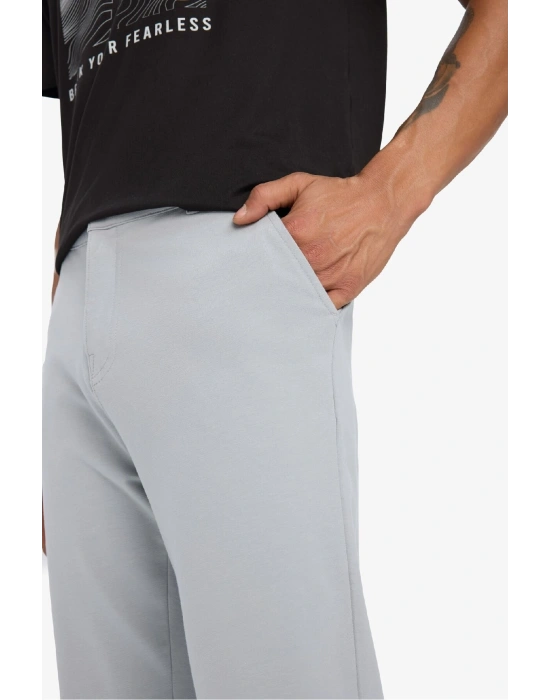 Slim Fit Dar Kesim Esnek Multifonksiyonel Çift Cepli Standart Paça Sporcu Jogger D7808AX25SP Gri