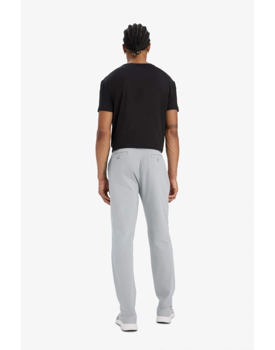 Slim Fit Dar Kesim Esnek Multifonksiyonel Çift Cepli Standart Paça Sporcu Jogger D7808AX25SP Gri