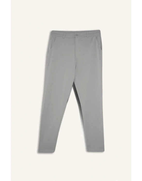 Slim Fit Dar Kesim Esnek Multifonksiyonel Çift Cepli Standart Paça Sporcu Jogger D7808AX25SP Gri