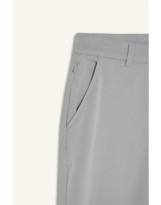 Slim Fit Dar Kesim Esnek Multifonksiyonel Çift Cepli Standart Paça Sporcu Jogger D7808AX25SP Gri