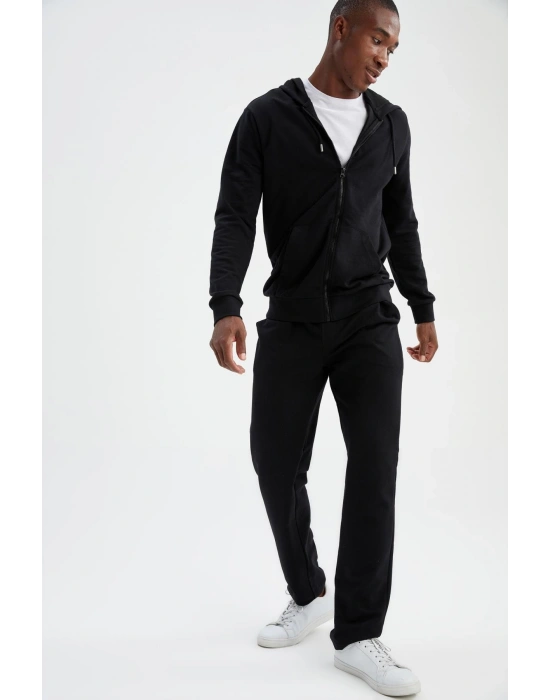 Slim Fit Jogger Geri Dönüşümlü Eşofman Altı Siyah