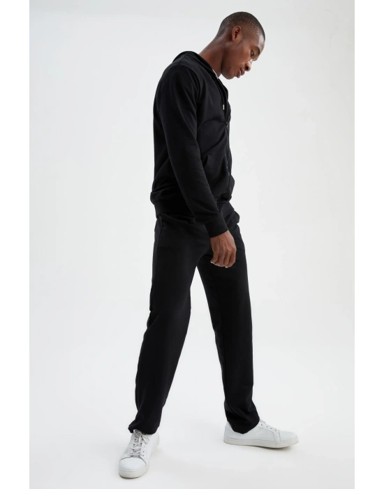 Slim Fit Jogger Geri Dönüşümlü Eşofman Altı Siyah