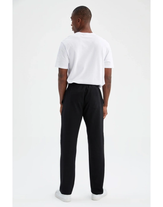Slim Fit Jogger Geri Dönüşümlü Eşofman Altı Siyah