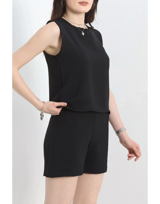 Şortlu Ayrobin takım siyah