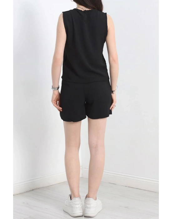 Şortlu Ayrobin takım siyah
