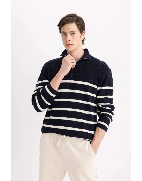 Standart Fit Balıkçı Yaka Selanik Kumaş Kazak B9717AX24AU