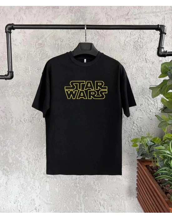 Star Wars Baskılı Çocuk T-Shirt - Siyah