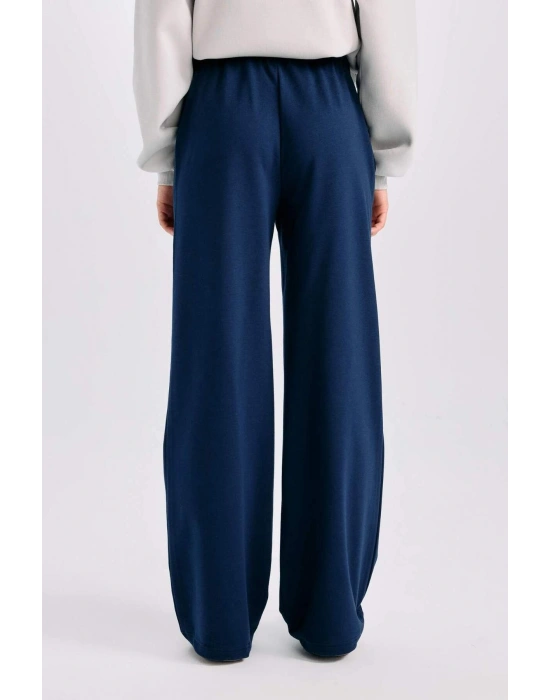 Straight Fit Beli Lastikli İnce Eşofman Altı Uzun Boy Bağcıklı Cepli Basic Düz D6667AX24WN