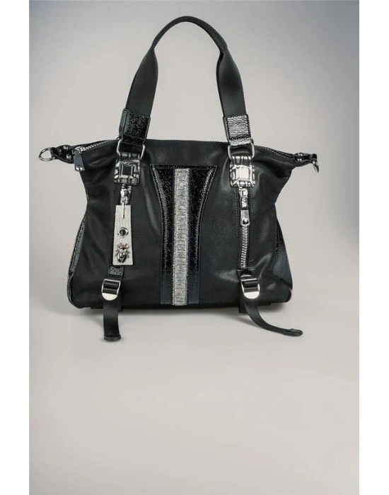 Toja Siyah Cilt Kol Ve Omuz Çantası