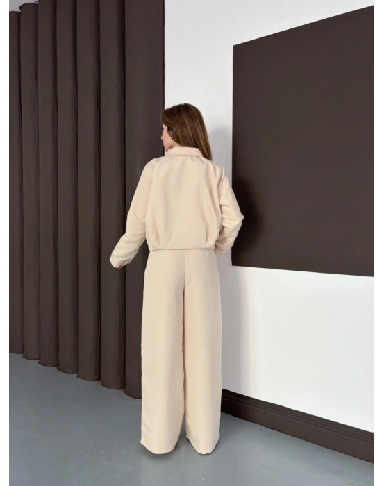 Trenç takım alt üst bej ons