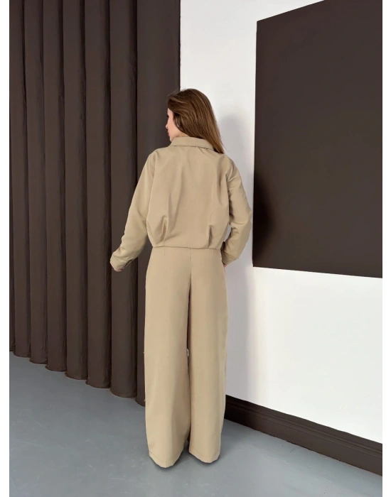 Trenç takım alt üst haki ons