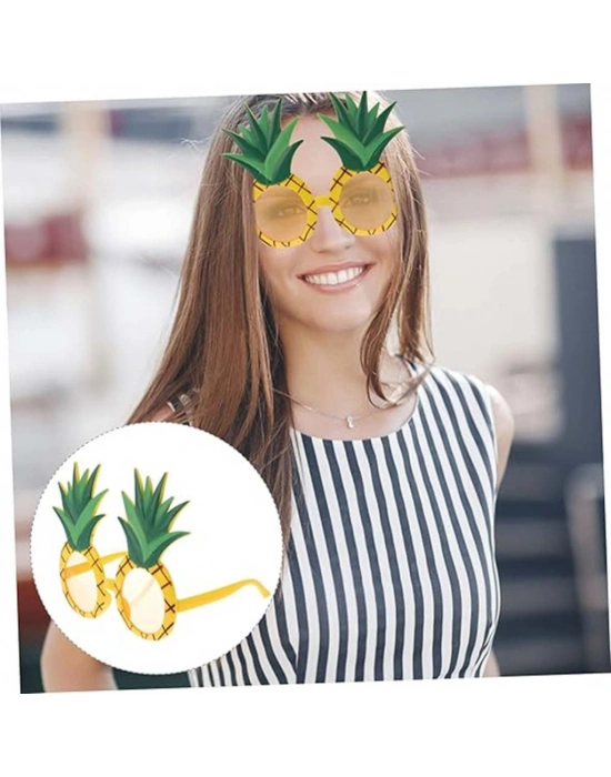 Tropikal Hawaii Ananas Şekilli Parti Gözlüğü 9.5 x 14 cm