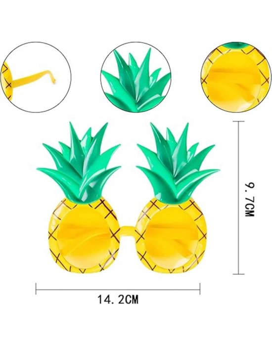 Tropikal Hawaii Ananas Şekilli Parti Gözlüğü 9.5 x 14 cm