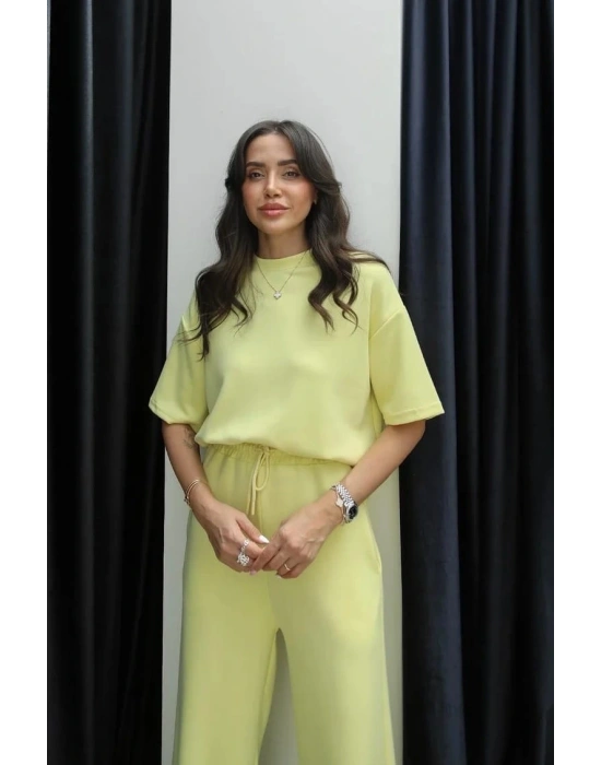 Tshirt alt üst modal takım sarı