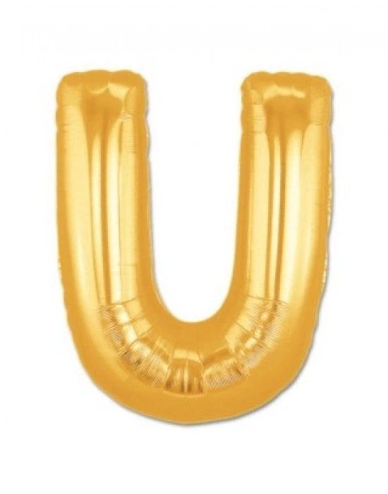 U Harf Folyo Balon Altın Renk  40 inç