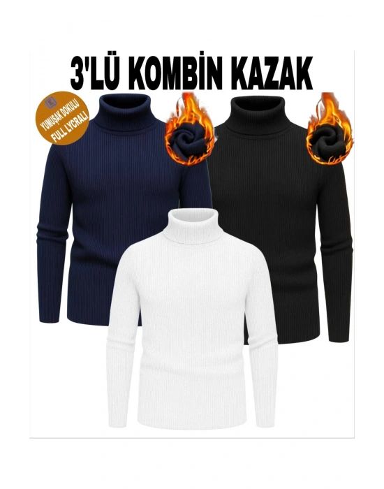unisex balıkçı yaka kaşkorse triko boğazlı kazak