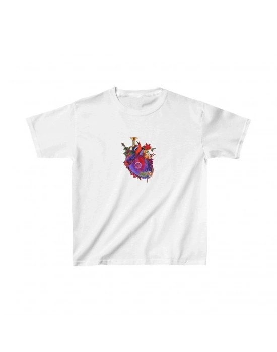 Unisex Çocuk Baskılı T-Shirt - Beyaz