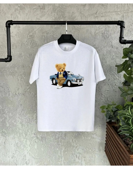 Unisex Çocuk Baskılı T-Shirt - Beyaz