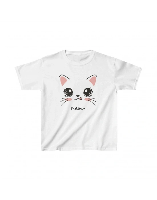 Unisex Çocuk Baskılı T-Shirt - Beyaz