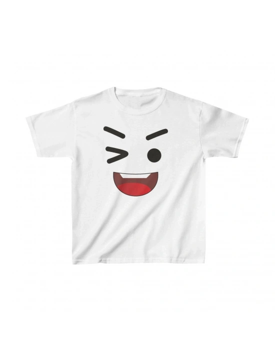 Unisex Çocuk Baskılı T-Shirt - Beyaz