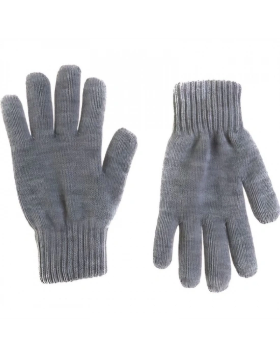 Unisex Triko Dokuma Eldiven - Gri