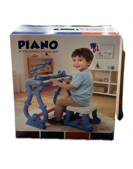 URT033-002 AYAKLI 37 TUŞ PİANO ORG - MAVİ