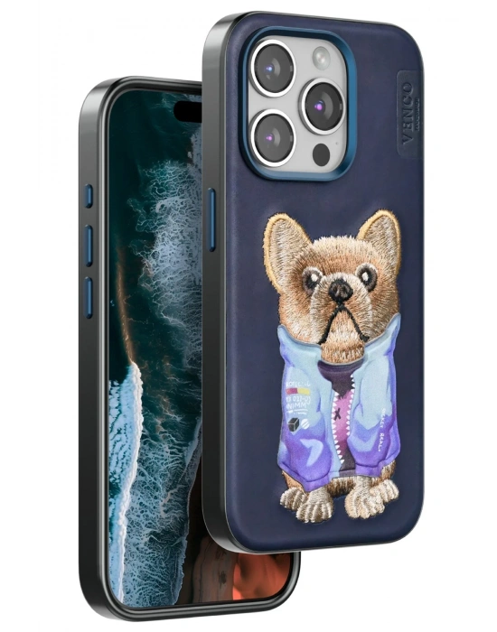 Venco iPhone 15 Pro Max Cute Desenli Kapak - Lacivert