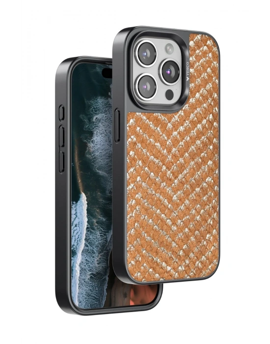 Venco iPhone 15 Pro Viper Kapak - Kahverengi