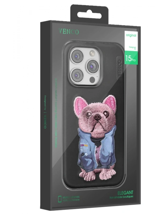 Venco iPhone 16 Pro Cute Desenli Kapak - Lacivert