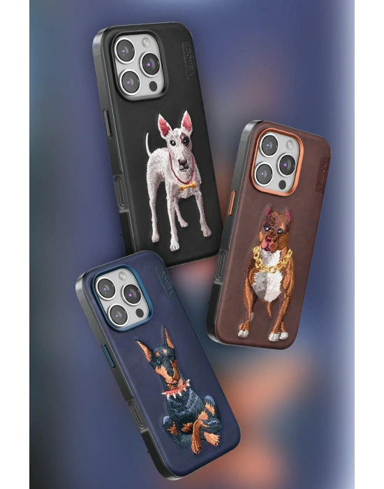 Venco iPhone 16 Pro Perma Desenli Kapak - Kahverengi