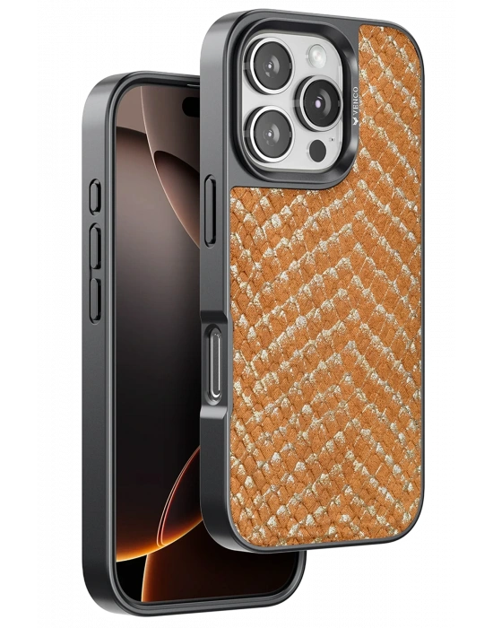 Venco iPhone 16 Pro Viper Kapak - Kahverengi